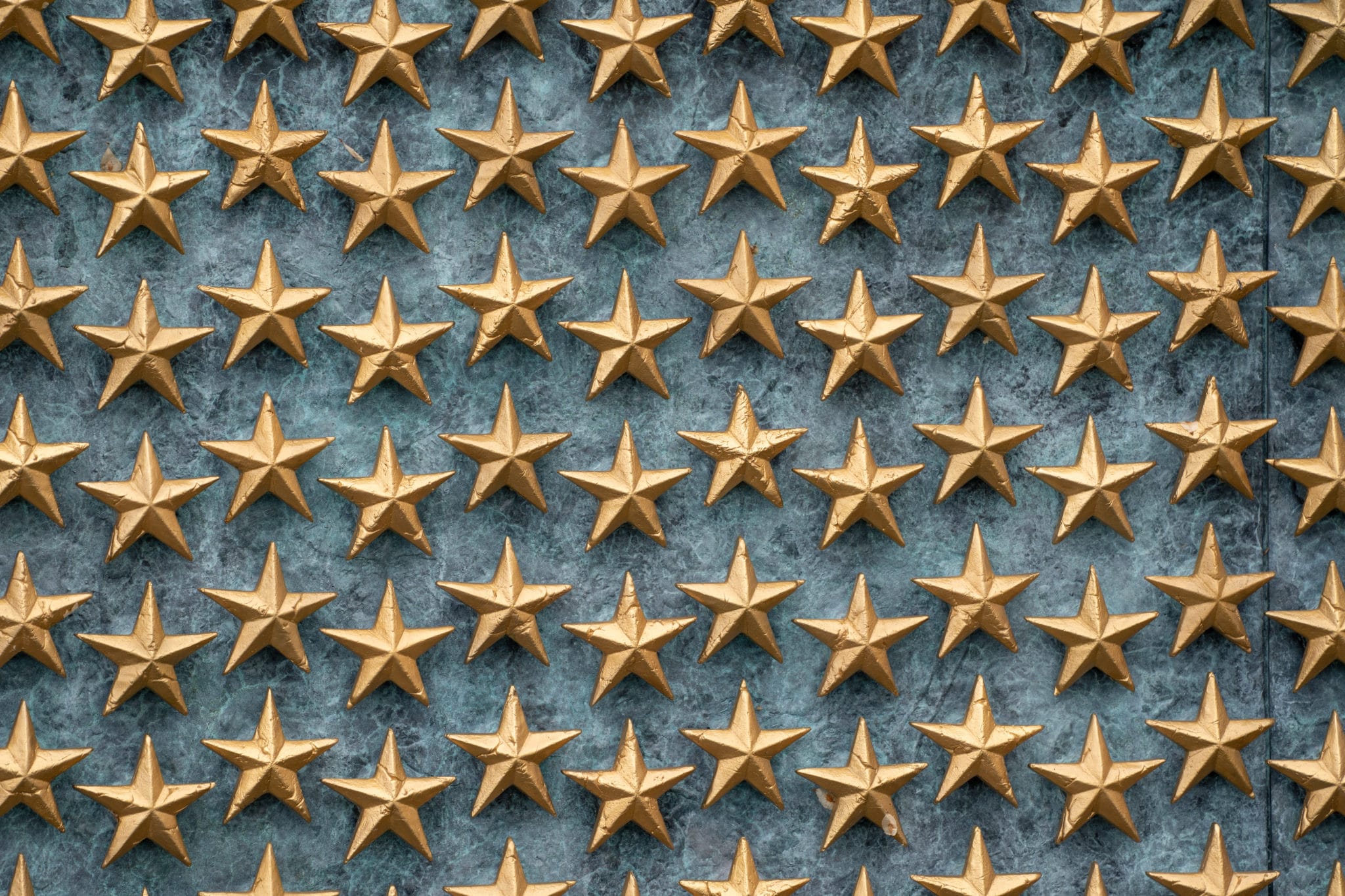 Stars of freedom on the wall at the World War II Memorial in Washington DC