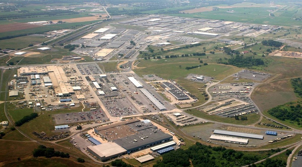 aerial view of military installation