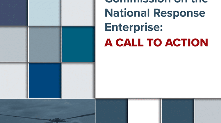 report cover: Findings and Recommendations of the Commission on the National Response Enterprise
