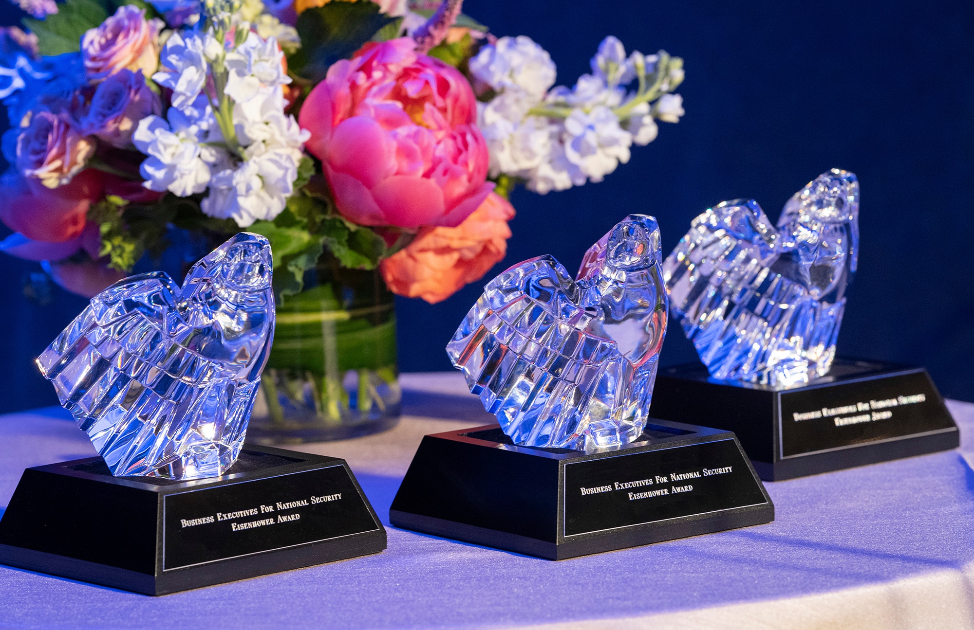 Awards displayed at the BENS Eisenhower Gala
