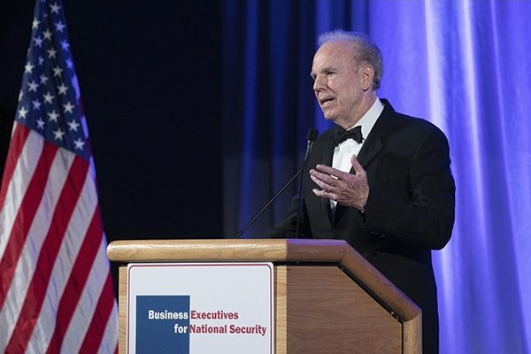Roger Staubach speaks at the 2018 Eisenhower Awards gala