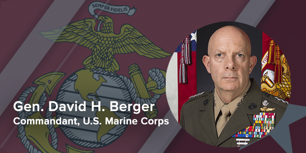 event invitation: Gen. David Berger, US Marine Corps