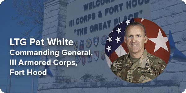 event invitation: Lt. Gen. Pat White, US Army
