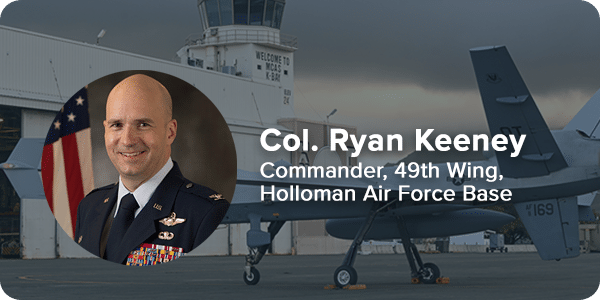 event invitation: Col. Ryan Keeney, US Air Force