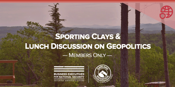 Sporting Clays and Discussion on Geopolitics