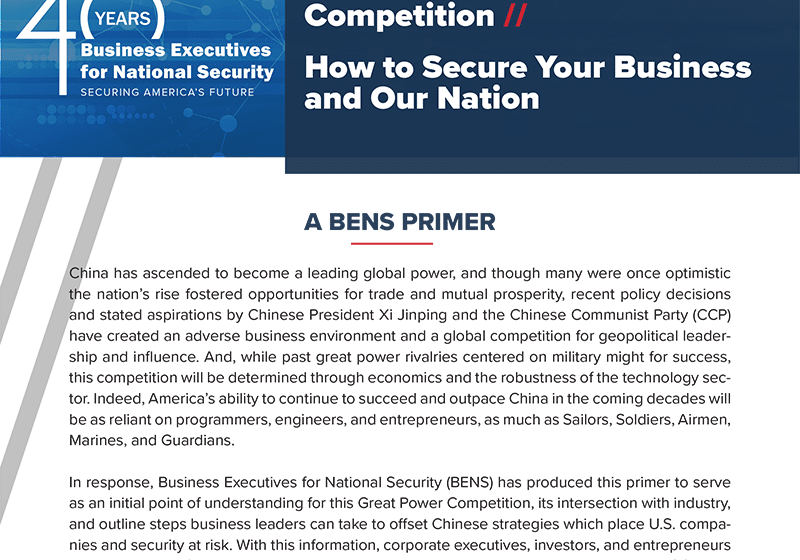 China And Great Power Competition Primer Cover 800w